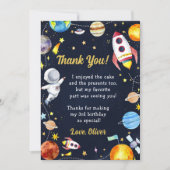 Carte de remerciements d'anniversaire de l'astrona (Devant)