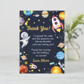 Carte de remerciements d'anniversaire de l'astrona (Debout devant)