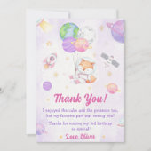 Carte de remerciements d'anniversaire de l'astrona (Devant)