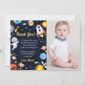 Carte de remerciements d'anniversaire de l'astrona (Devant)