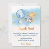 Carte de remerciements d'anniversaire de l'astrona (Devant)