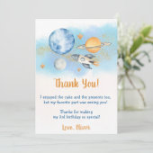 Carte de remerciements d'anniversaire de l'astrona (Debout devant)