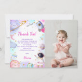 Carte de remerciements d'anniversaire de l'astrona (Devant)