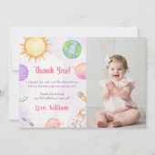 Carte de remerciements d'anniversaire de l'astrona (Devant)