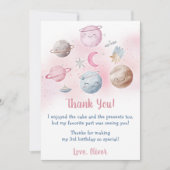 Carte de remerciements d'anniversaire de l'astrona (Devant)