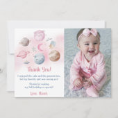 Carte de remerciements d'anniversaire de l'astrona (Devant)