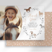 Carte de remerciements d'anniversaire de l'équestr