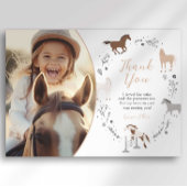 Carte de remerciements d'anniversaire de l'équestr