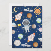 Carte de remerciements d'anniversaire de l'espace  (Dos)