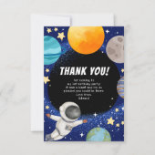 Carte de remerciements d'anniversaire de l'espace  (Devant)