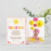 Carte de remerciements d'anniversaire de limonade (Debout devant)