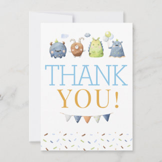 Carte de remerciements d'anniversaire de Monster,