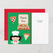 Carte de remerciements d'anniversaire de partie de (Devant / Derrière)