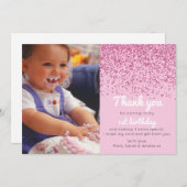 Carte de remerciements d'anniversaire de parties (Devant / Derrière)