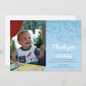 Carte de remerciements d'anniversaire de parties (Devant / Derrière)