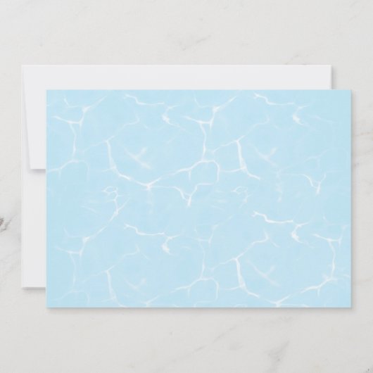 Carte de remerciements d'anniversaire de piscine (Dos)