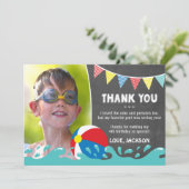 Carte de remerciements d'anniversaire de réception (Debout devant)