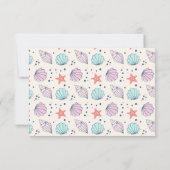 Carte de remerciements d'anniversaire de Sea Shell (Dos)