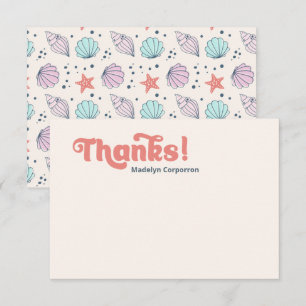 Carte de remerciements d'anniversaire de Sea Shell