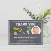 Carte de remerciements d'anniversaire de tableau (Debout devant)