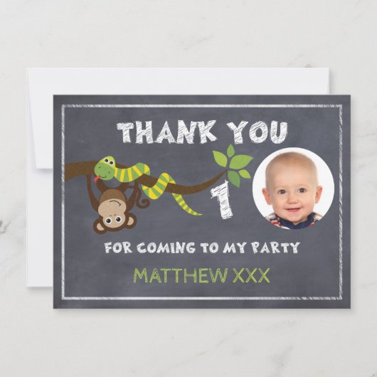 Carte de remerciements d'anniversaire de tableau (Devant)