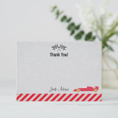 Carte de remerciements d'anniversaire de voiture (Debout devant)