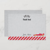 Carte de remerciements d'anniversaire de voiture (Devant / Derrière)