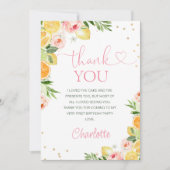 Carte de remerciements d'anniversaire des agrumes  (Devant)