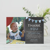 Carte de remerciements d'anniversaire d'étamine de (Debout devant)