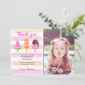 Carte de remerciements d'anniversaire d'été de (Debout devant)