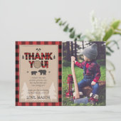 Carte de remerciements d'anniversaire du bison de  (Debout devant)