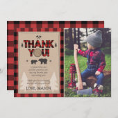 Carte de remerciements d'anniversaire du bison de  (Devant / Derrière)