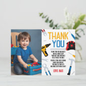 Carte de remerciements d'anniversaire du construct (Debout devant)