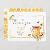 Carte de remerciements d'anniversaire du jour de l (Devant / Derrière)