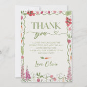 Carte de remerciements d'anniversaire du marché ag (Devant)