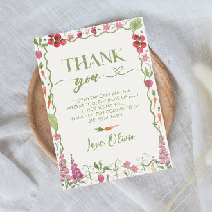 Carte de remerciements d'anniversaire du marché ag