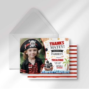 Carte de remerciements d'anniversaire du Pirate