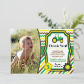 Carte de remerciements d'anniversaire du tracteur (Debout devant)