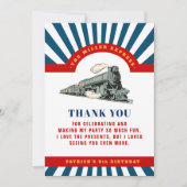 Carte de remerciements d'anniversaire du train Cho (Devant)