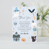 Carte de remerciements d'anniversaire Éffrayant bl (Debout devant)