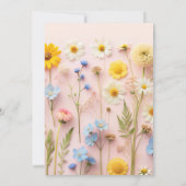 Carte de remerciements d'anniversaire fleur sauvag (Dos)