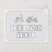 carte de remerciements d'anniversaire garçon, cart (Devant)