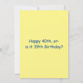 Carte de remerciements d'anniversaire personnalisé (Dos)