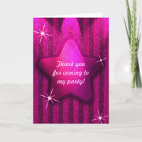 Carte de remerciements d'anniversaire rose à la Pa