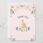 Carte de remerciements d'anniversaire rose Citroui (Dos)