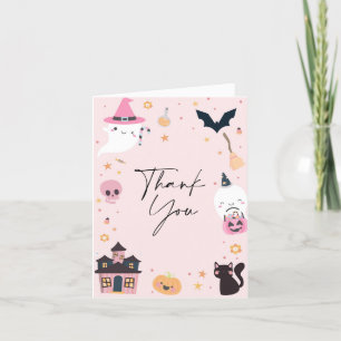 Carte de remerciements d'anniversaire rose Éffraya