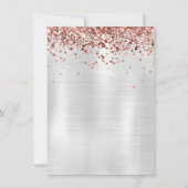 Carte de remerciements d'anniversaire rose Gold Si (Dos)