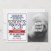 Carte de remerciements d'anniversaire sur le thème (Devant)