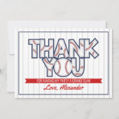 Carte de remerciements d'anniversaire sur le thème (Devant)