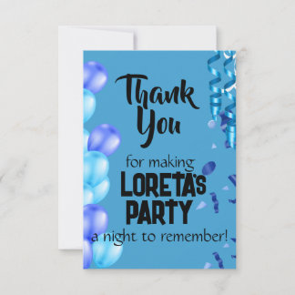 Carte de remerciements d'anniversaire surpris adul